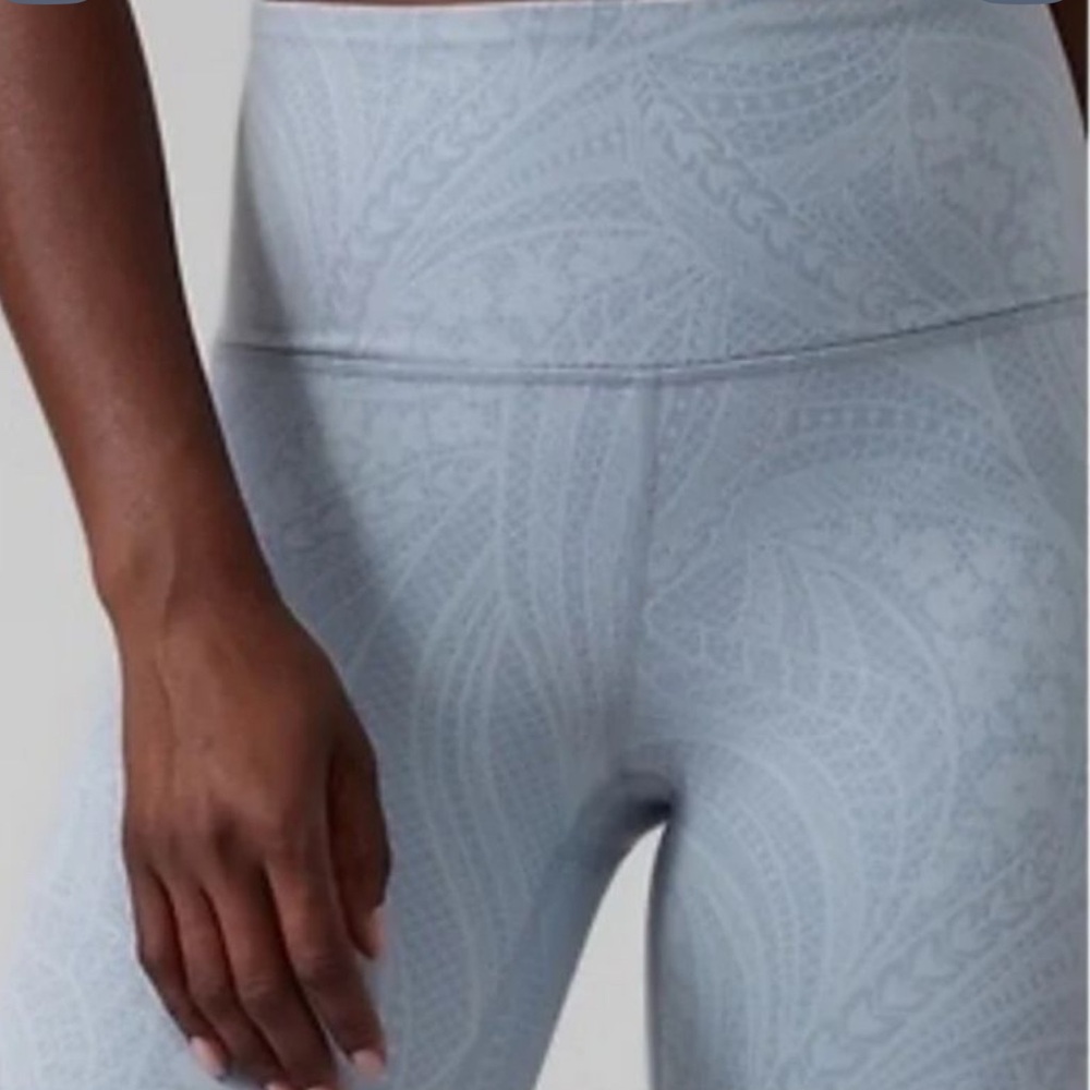 Athleta Blue Textured Leggings